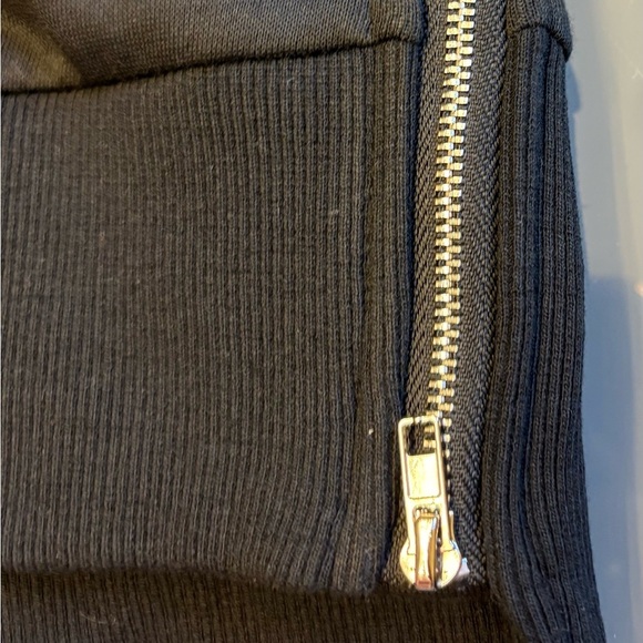 NWT MEL Women's mock-neck Black high leg wide leg Sweatsuit Set women's Large - Picture 12 of 15